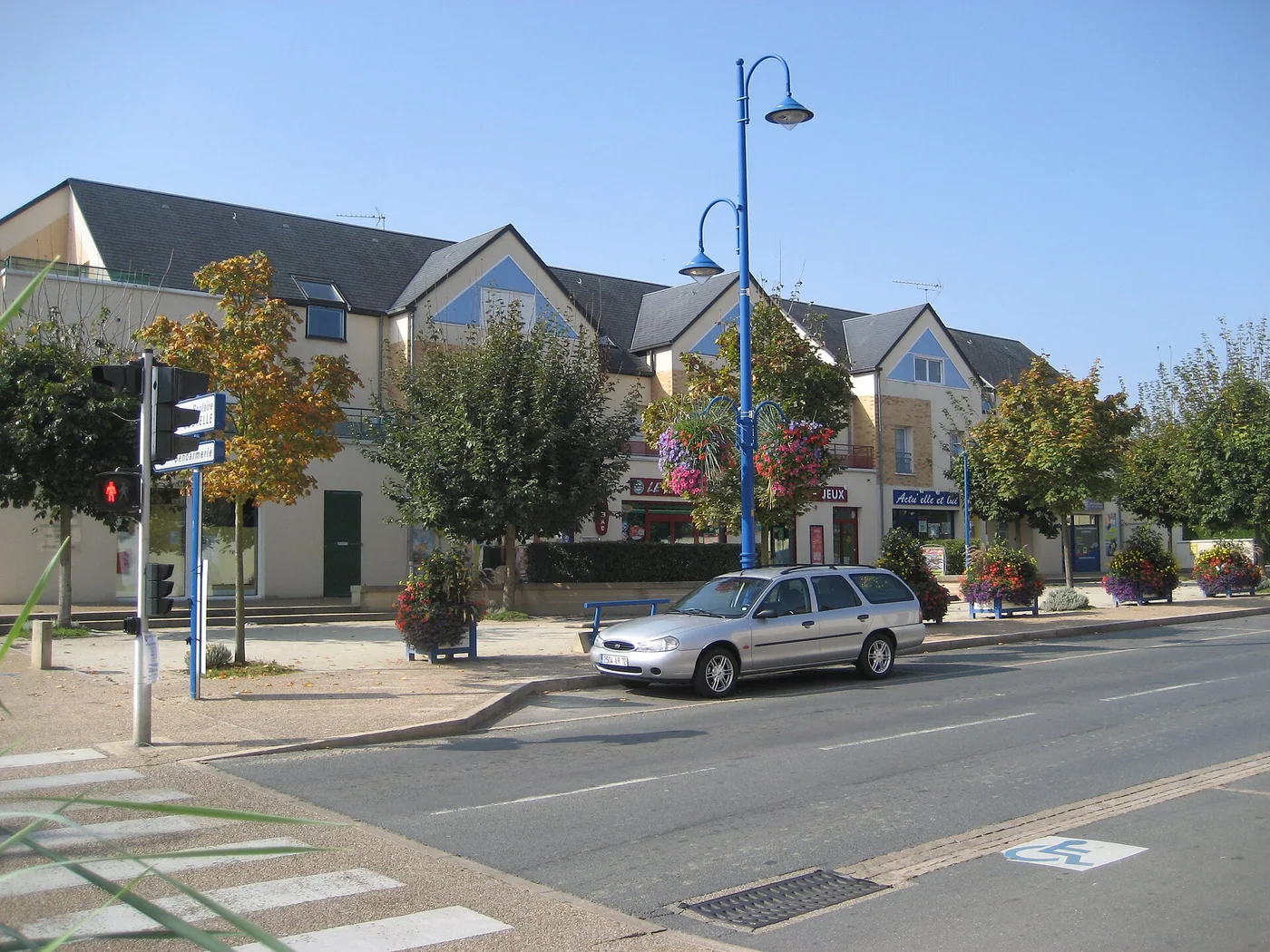 Le centre commercial de La Chapelle-Saint-Aubin en 2007